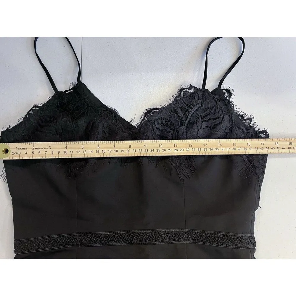 Minuet Black Lace Detail Sleeveless  Dress Midi Large NWT‎ - Image 12