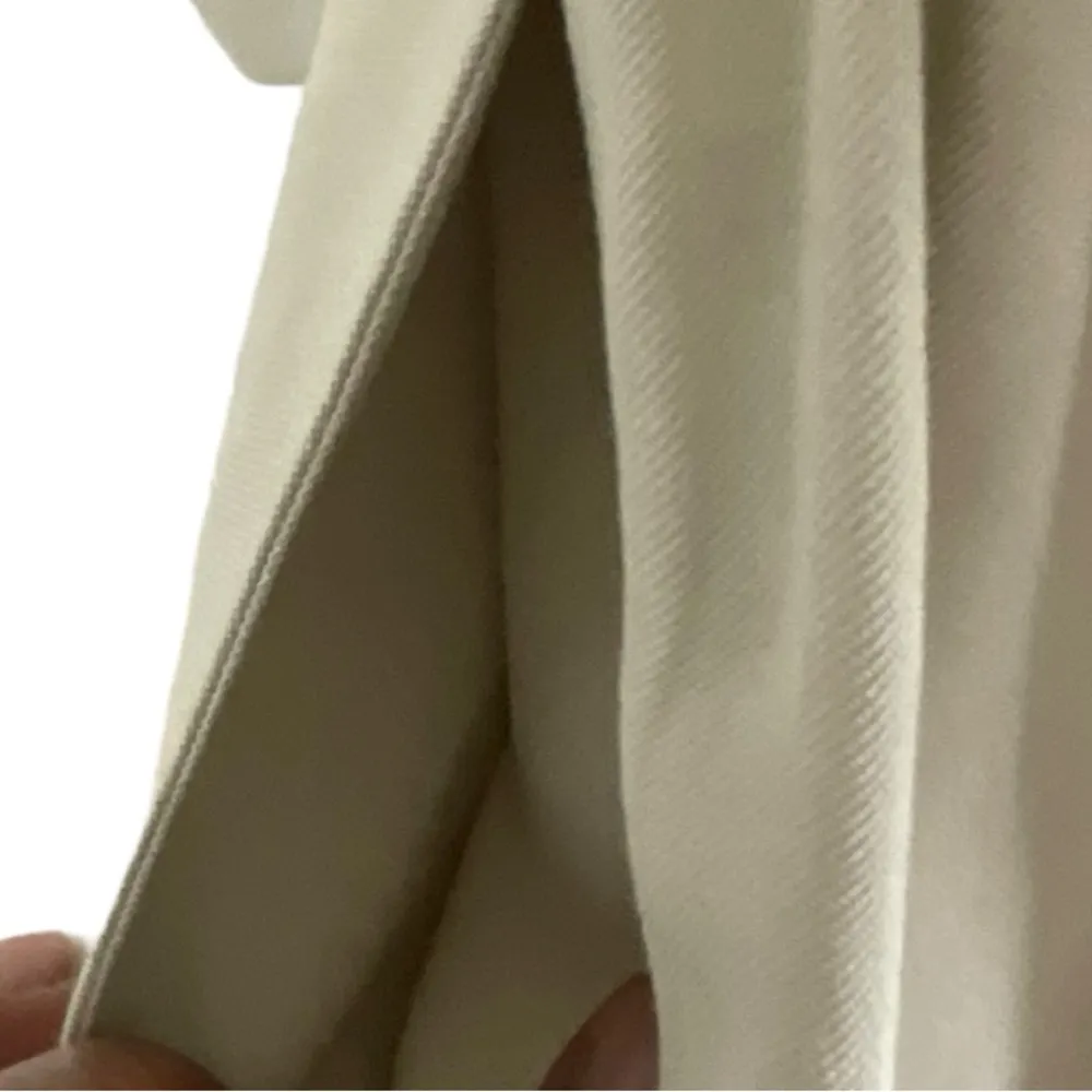 Zara Beige Fluid Oversized Drape Open Front Roll Tab Drawstring Waist Jacket - Image 9