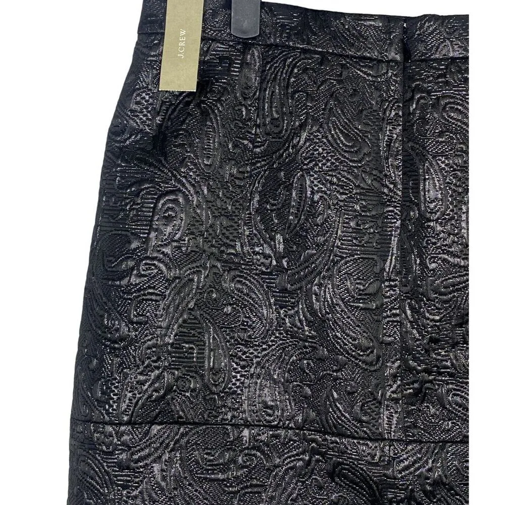NWT J Crew Matelassé Origami Textured Metallic Lined Mini Skirt Zip Up 4 Grey - Image 6