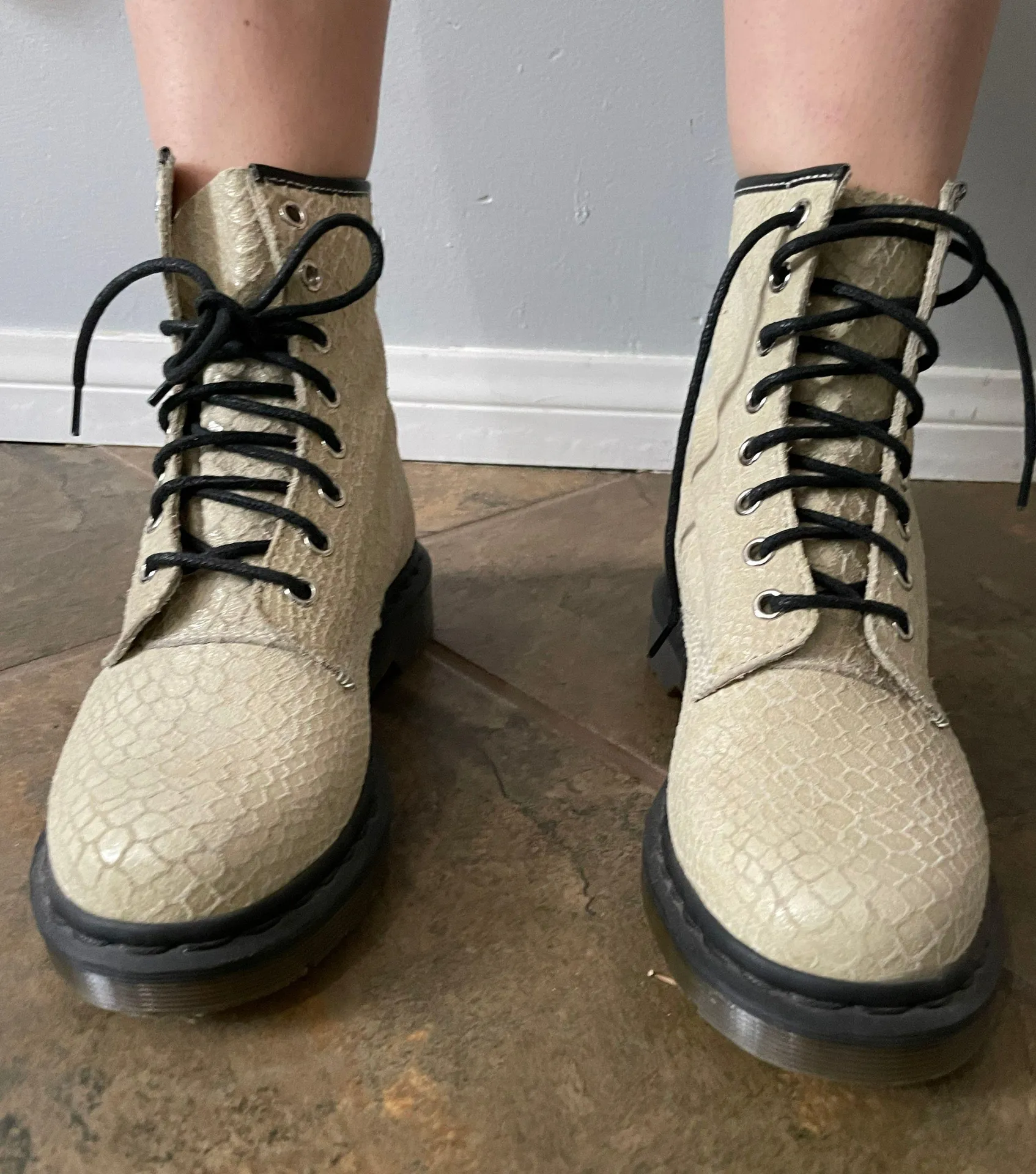 Dr. Martens  Snakeskin Boots - Image 3