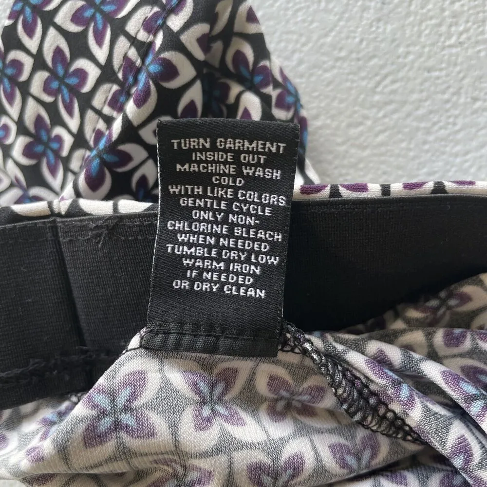 Premise Studio Womens M Wide Leg Pull-On Lounge Pants 31" Inseam Long Tile Print - Image 5