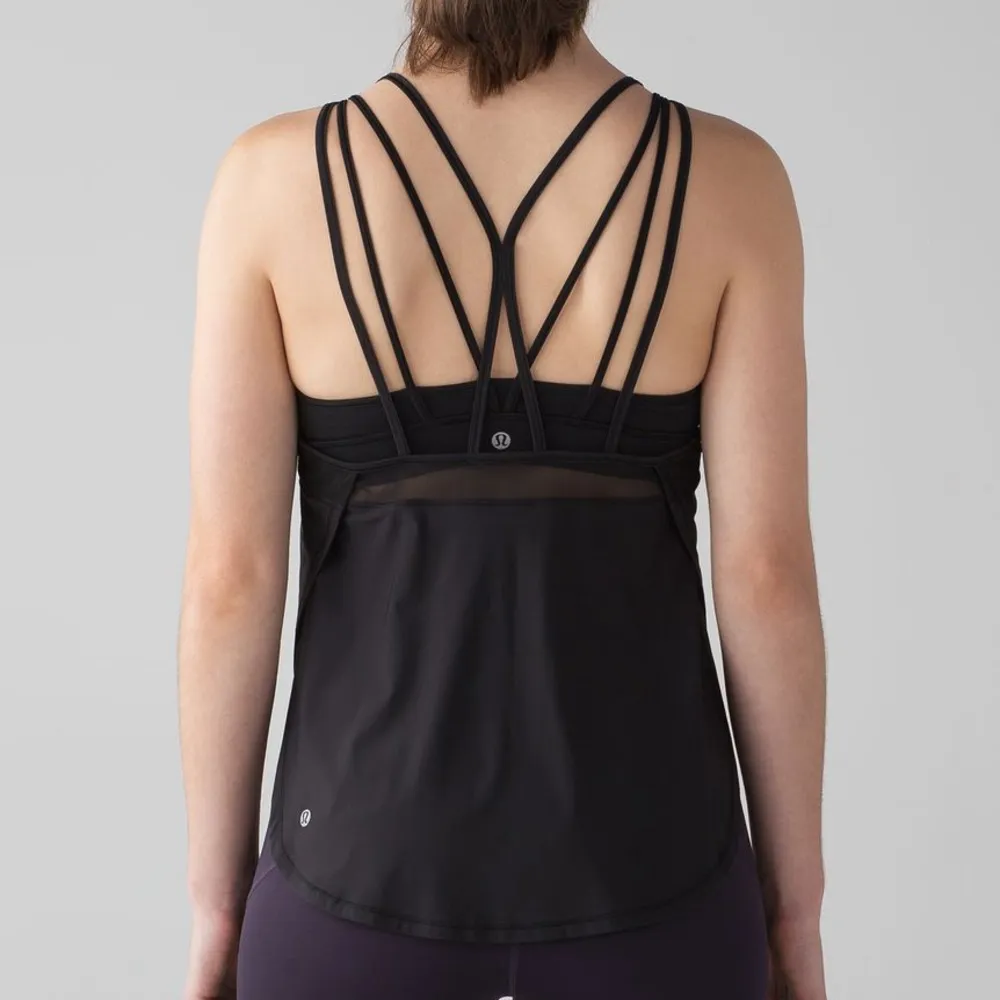 Black Mesh Racerback Tank Top - Image 2