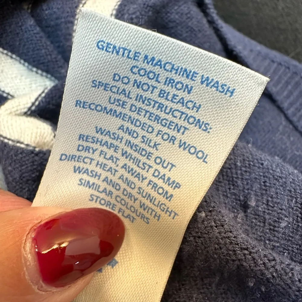 Boden Navy & White Stripe Wool Blend Sweater Dress Women’s Size 2R US - Image 8