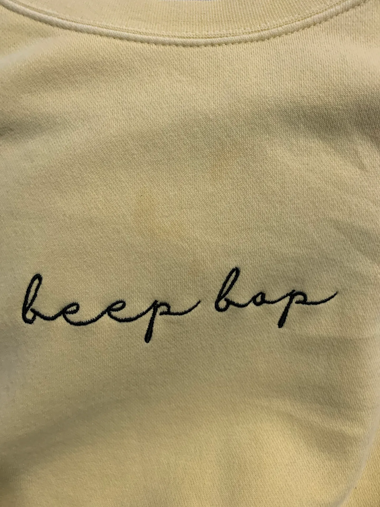 Adelaine Morin Beep Bop Crew Neck Yellow Size M - Image 3