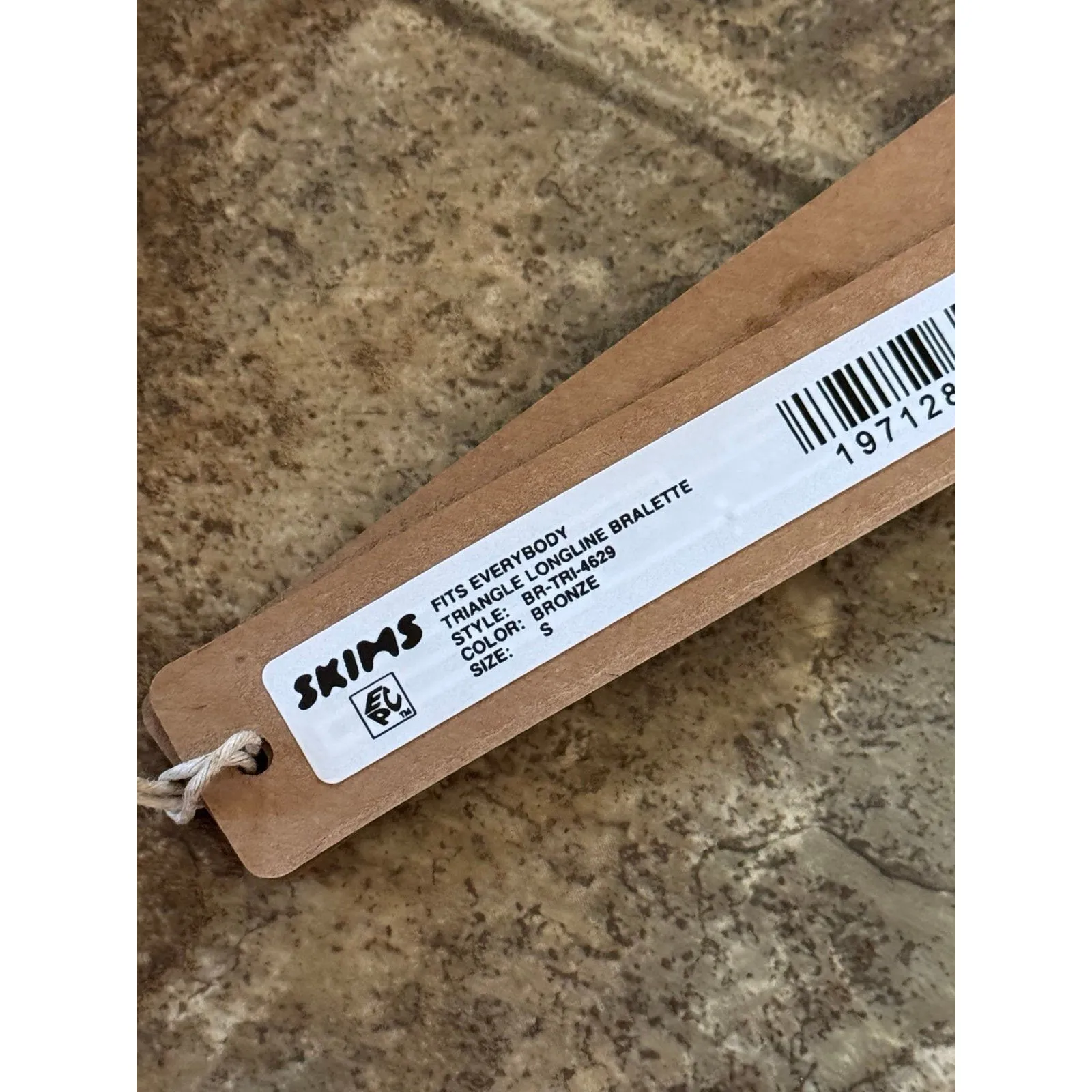 Skims Fits Everybody Triangle Longline Bralette Bronze Size Small - Image 9