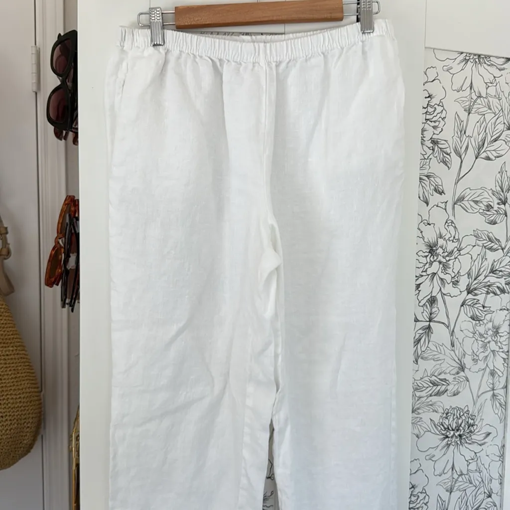 Cut Loose linen elastic waist pants White Size M - Image 2