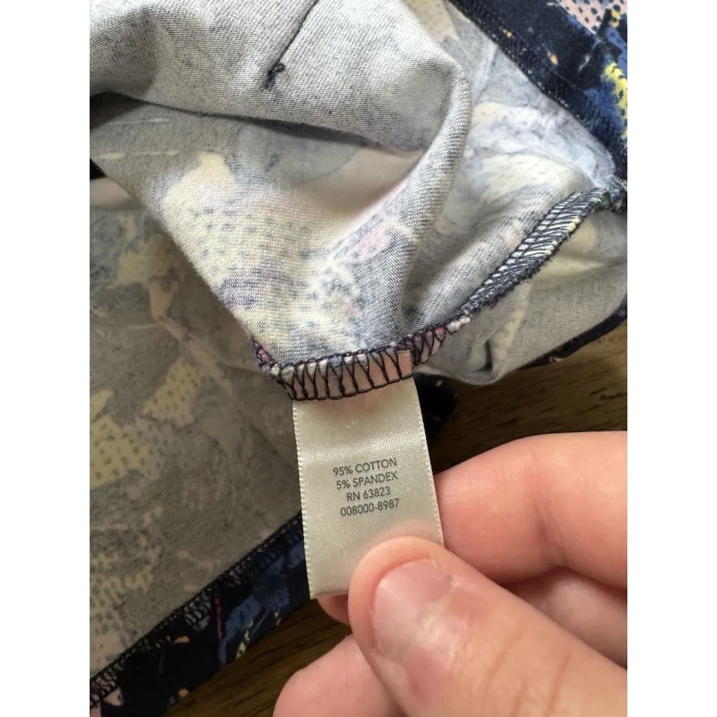 Christopher & Banks Size Large Women Floral Zip Jacket Shirt Long Sleeve Stretch - Image 8