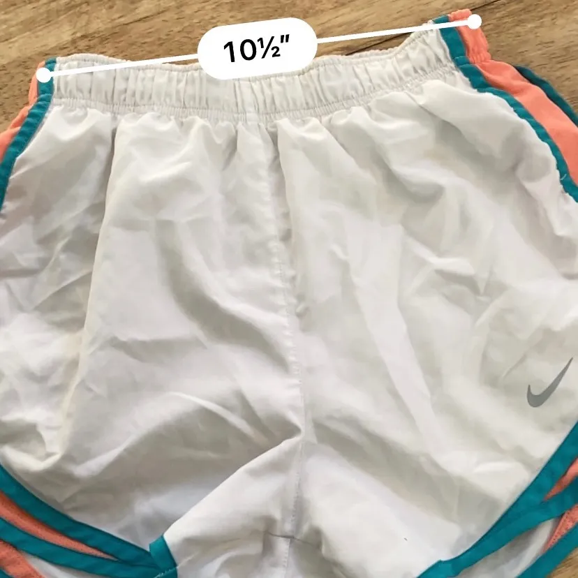 Nike Dri Fit Women’s‎ Size Small White Lined Poly Drawstring Athletic Shorts - Image 9