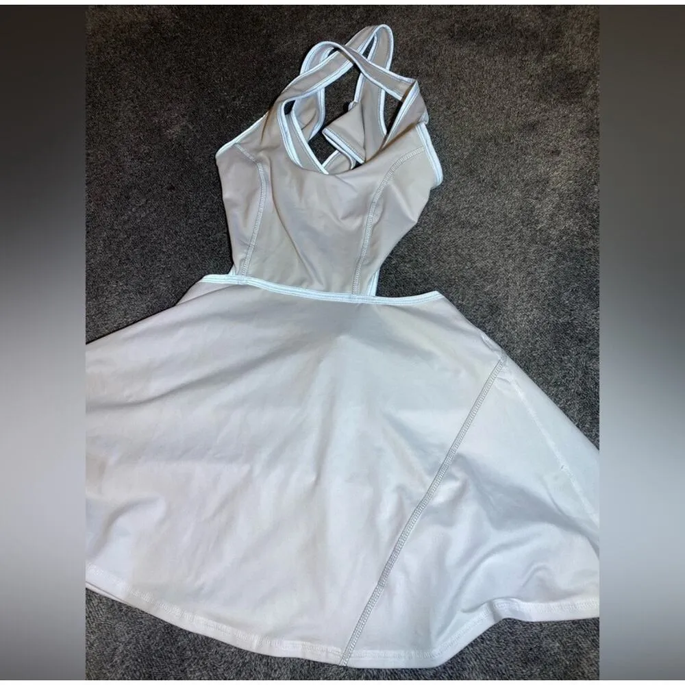 NWOT Free People Movement White/Silver Give It A Whirl Cut‎ Out Dress - Image 2