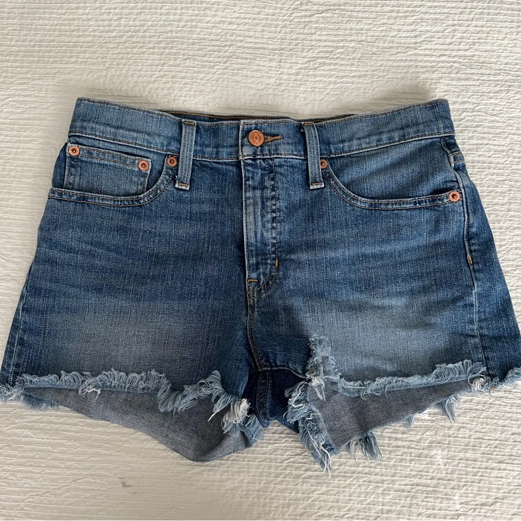 J.Crew Re-Imagined jean shorts frayed hem 27 - Image 10