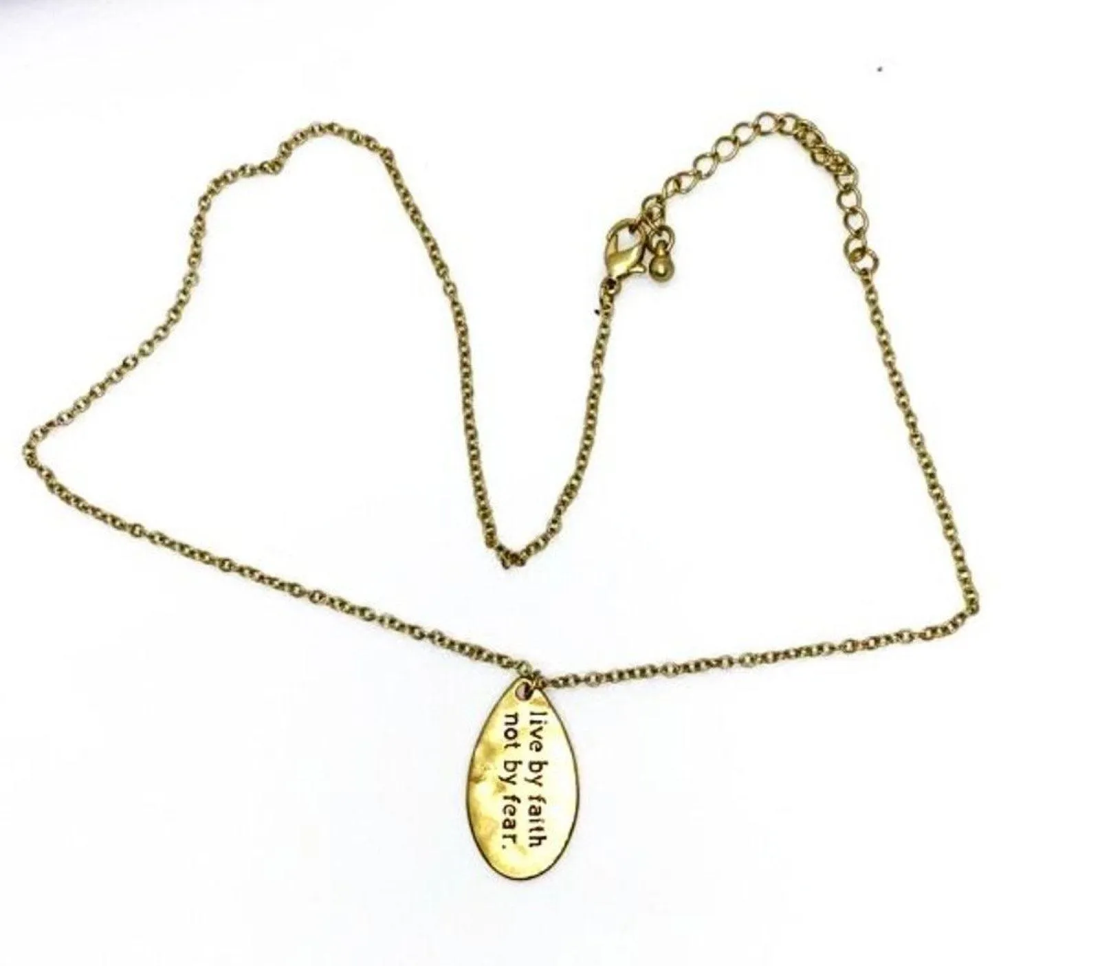 Inspirational Faith Fear Religious Necklace - Image 4