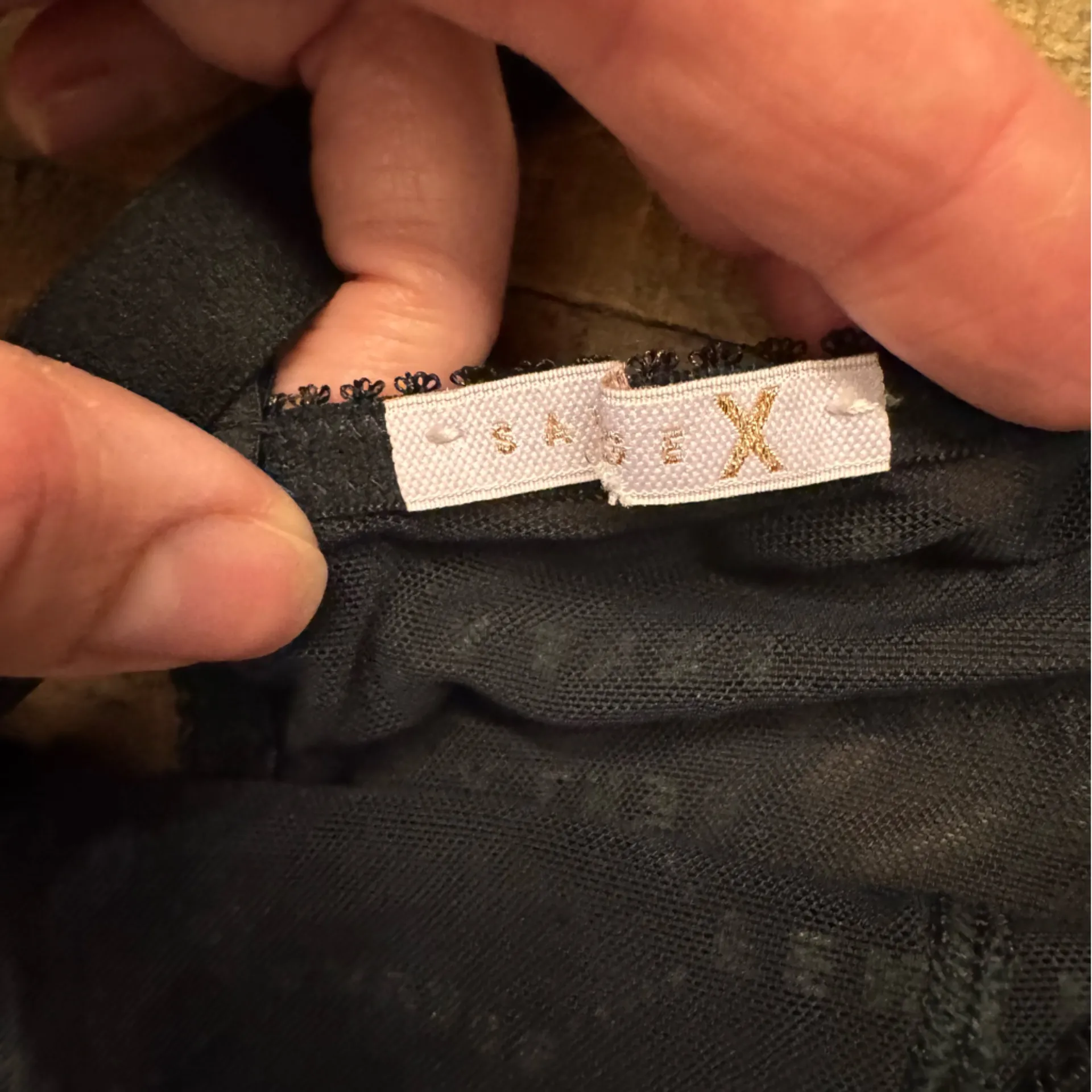 SAVAGE X FENTY Logo‎ Sheer Bodysuit Black Size M - Image 6