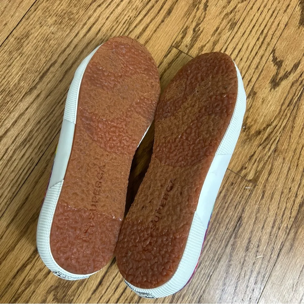 Superga 2750 Fabric FanTiedyew Rainbow Tie Dye Canvas Sneakers NWOT Size 7 - Image 10