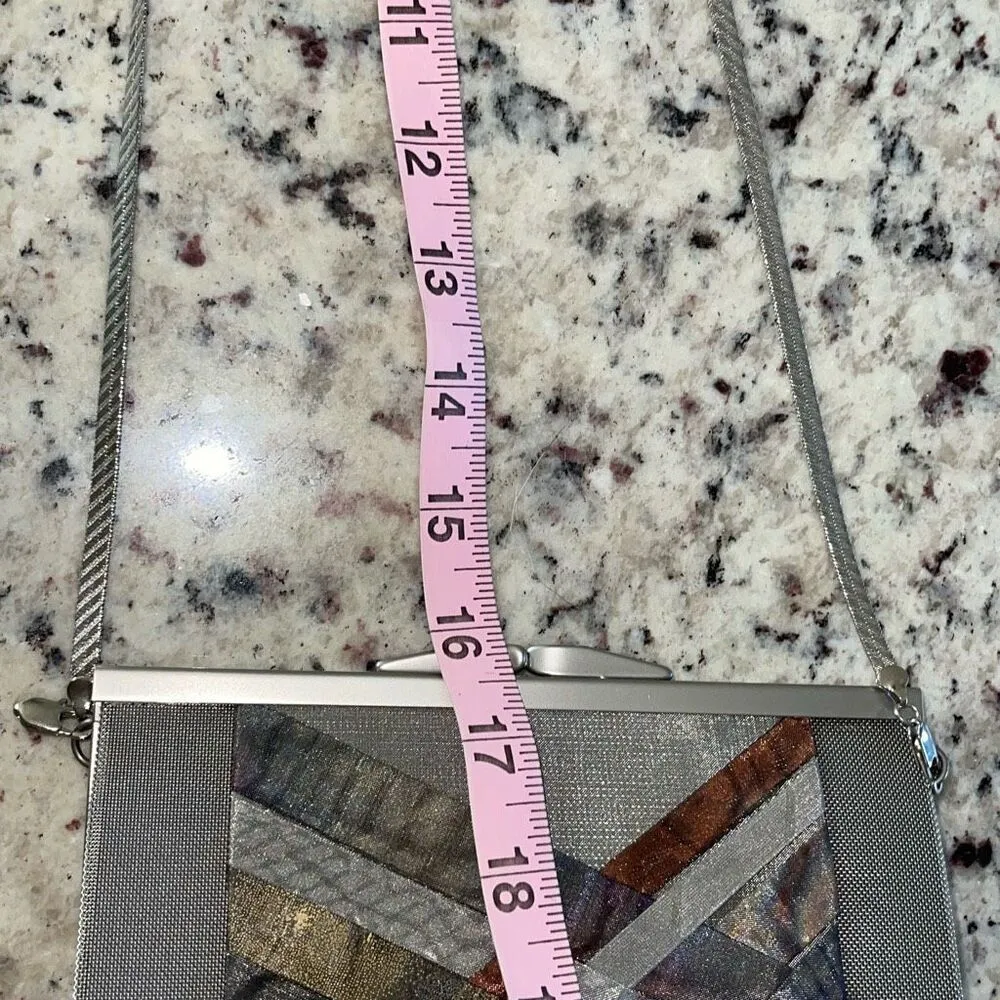 Bo’s Art Studio Los Angeles Women’s Artsy Crisscross Front Wire Screen Crossbody Gray - Image 9