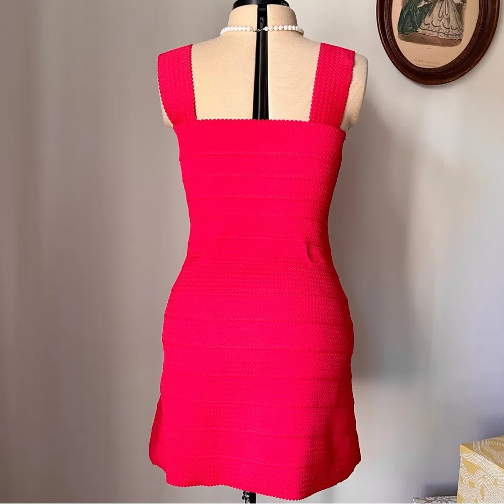 Late 2000s bright red bandage dress - Image 4