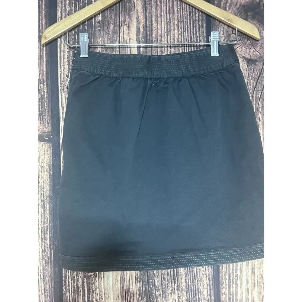 Leifsdottir Gray Wrap Mini Skirt Jeans Size 0 Anthropologie Moto Rock Grunge - Image 6