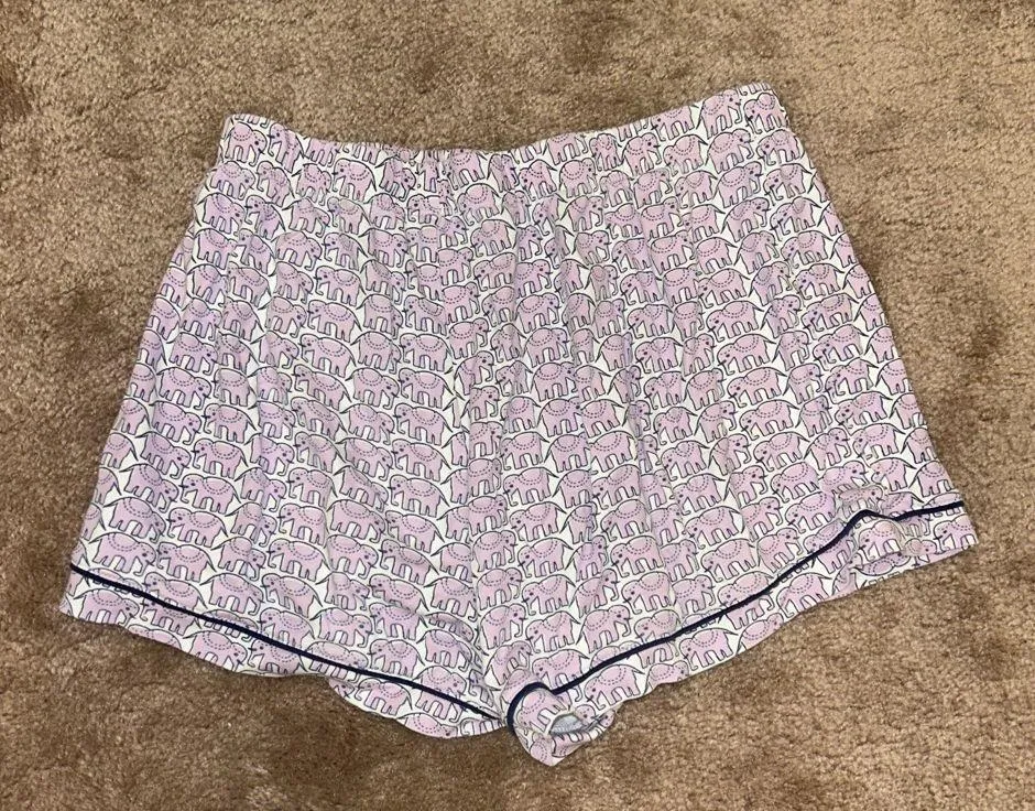 Roller Rabbit Lilac Hathi Elephant Polo Pajamas Purple Size XS Pima Cotton - Image 8