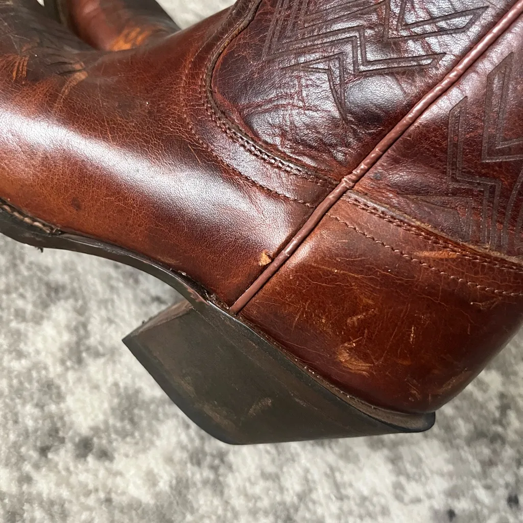 Women's Tony Lama Tan Baja Vaquero Western Booties - Image 7