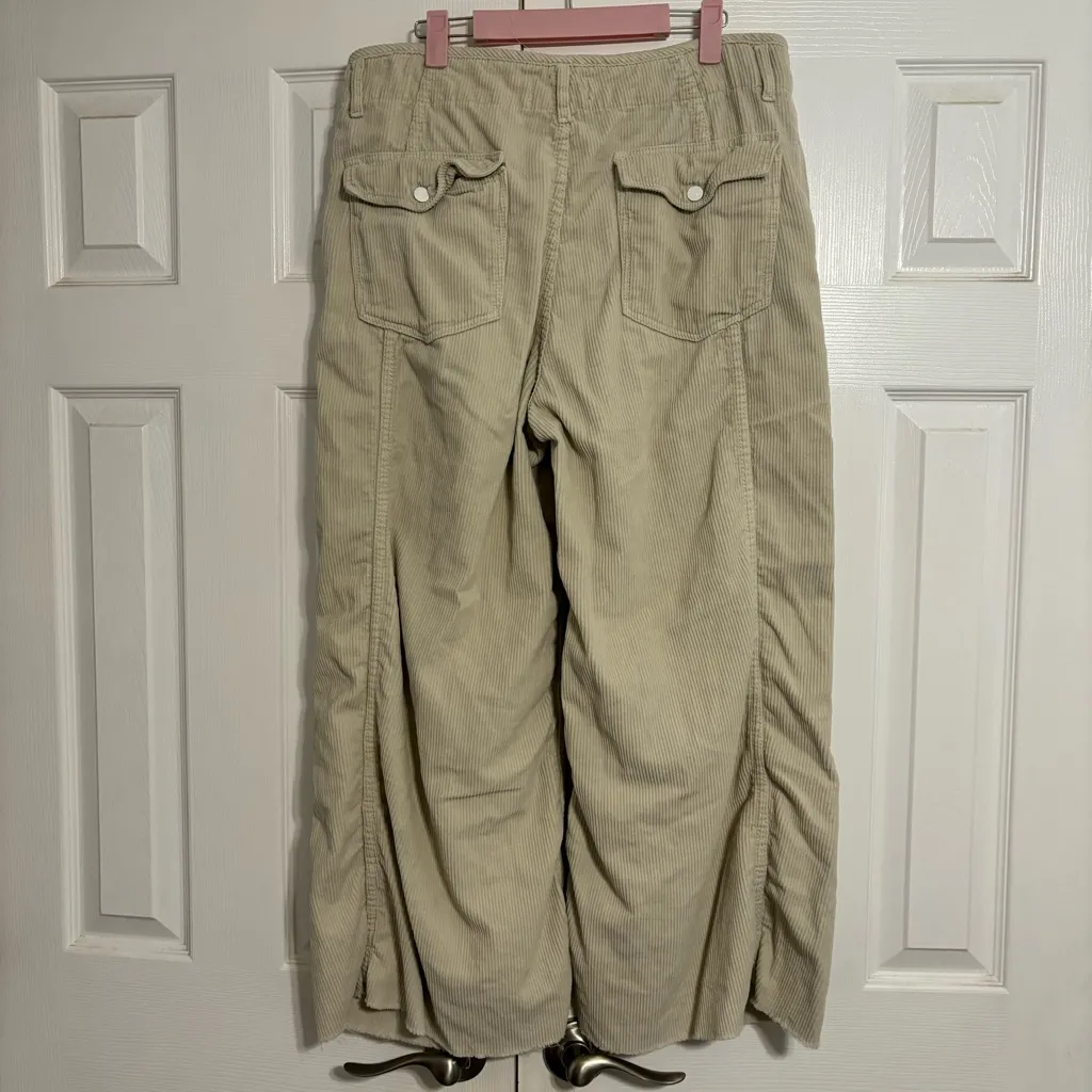 Free People Harlow Mid Rise Wide Leg Jeans Corduroy - Image 3