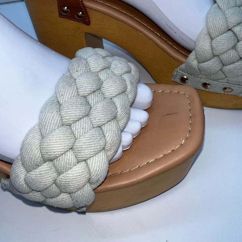 Madden Girl Chunky Braided Platform‎ Buckle Sandals - Image 6