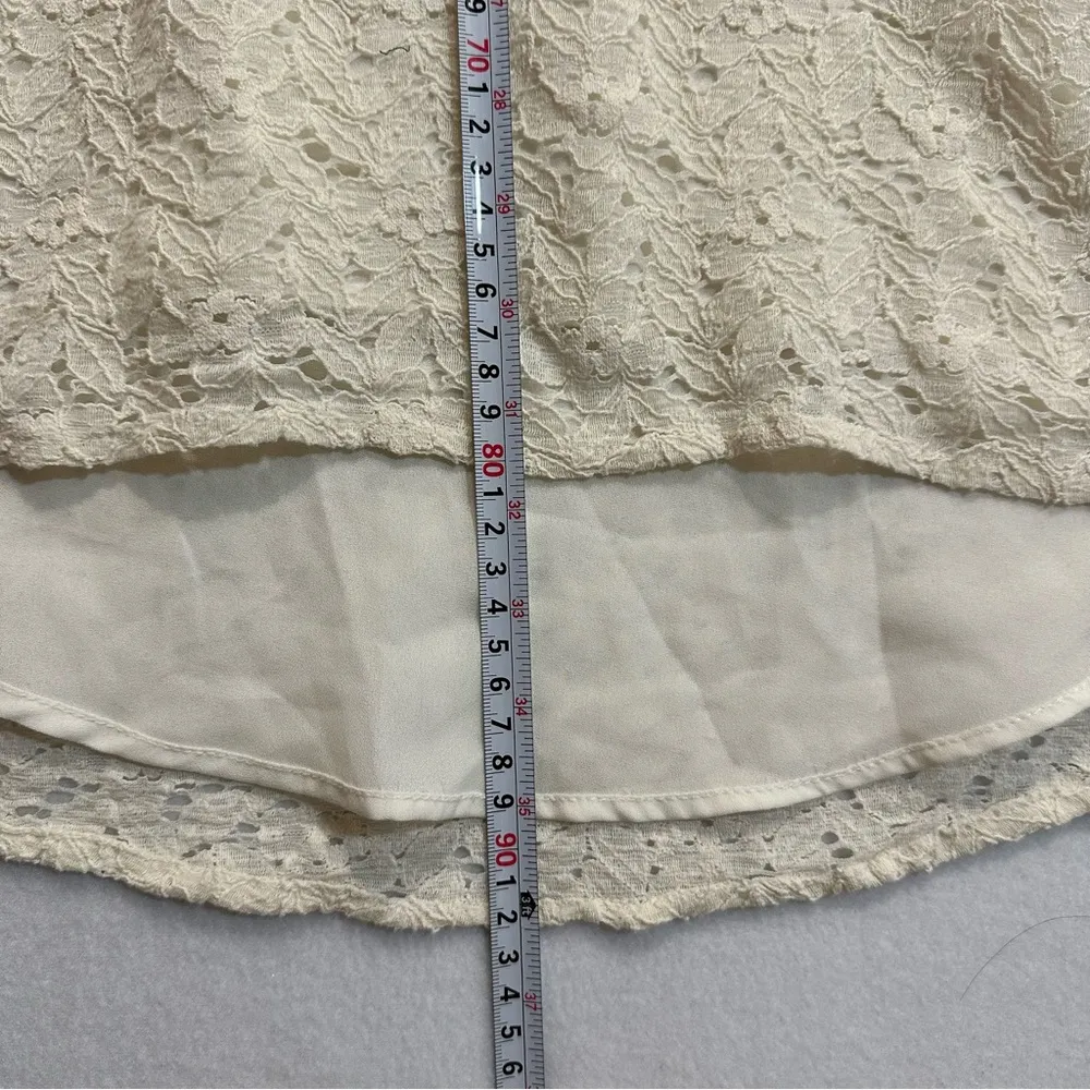 Jessica simpson Womens dress white lace mini shirt size XS - Image 10