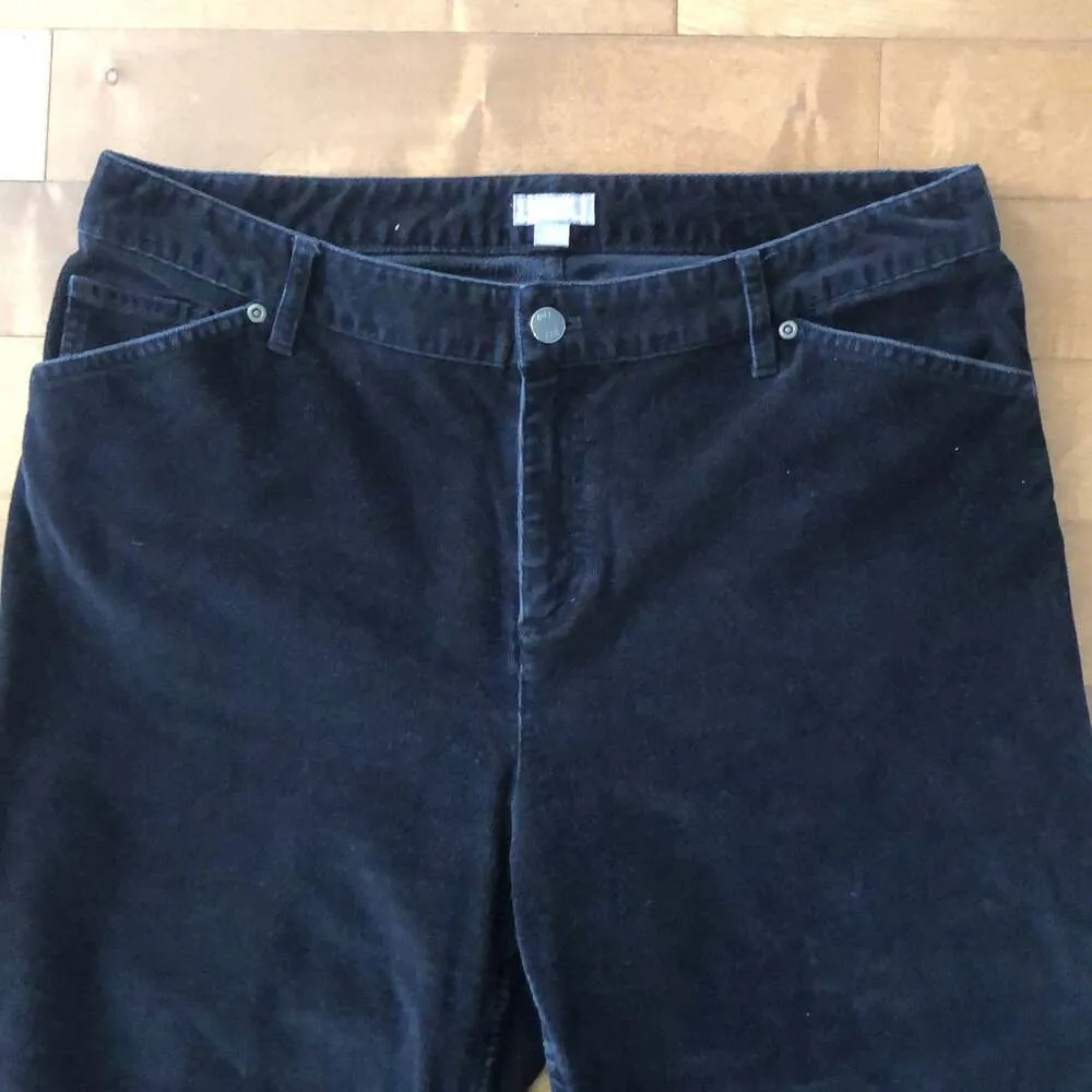 J. Jill Black Corduroy Pants stretch wide leg size 12 - Image 6