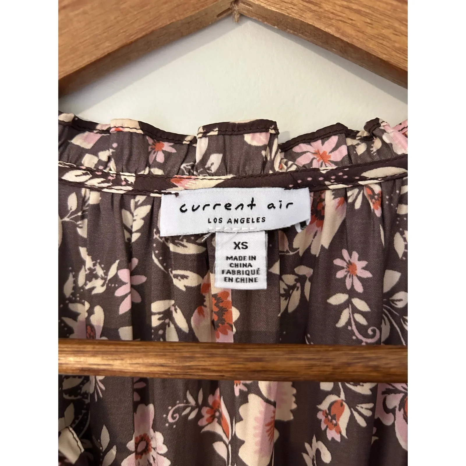 Current Air Anthropologie Alyce Mini Dress Brown Orange Fall Florals EUC XS - Image 5