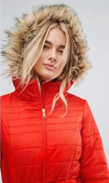 Padded Parka with Faux Fur Hood - Image 4