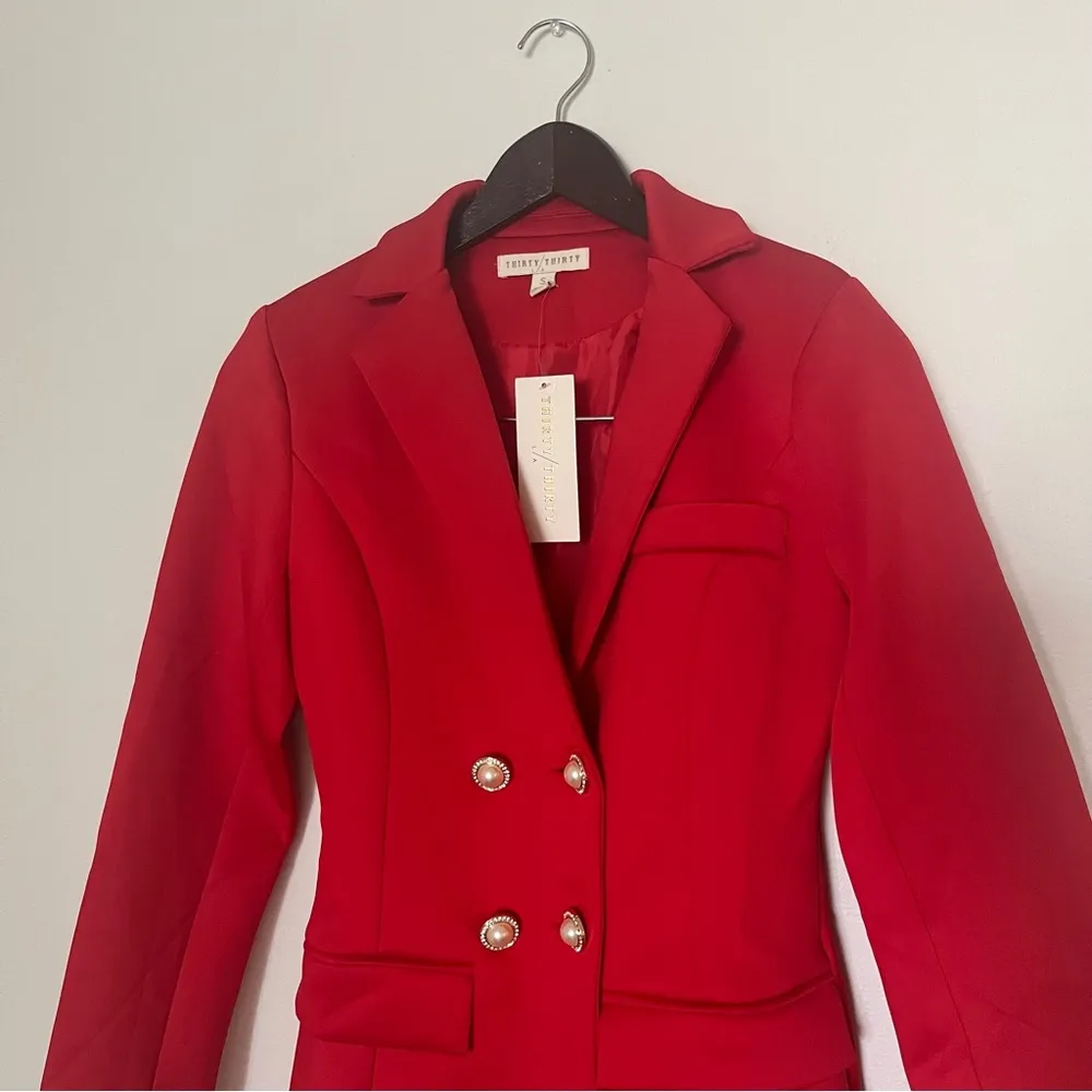 NWT Boutique Cherry Red Blazer Dress - Image 4