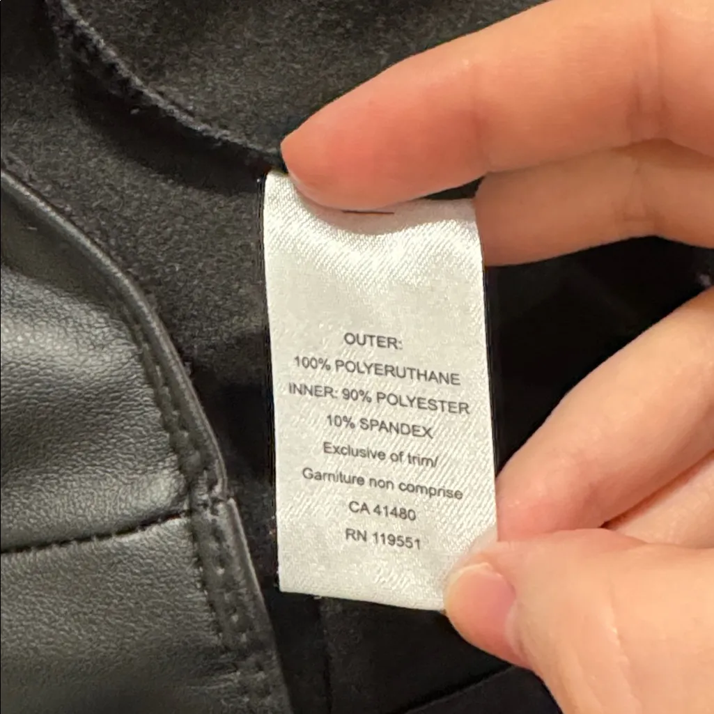 Gentle Fawn Donovan Black Faux Leather Leggings/Pants in Black size M - Image 11