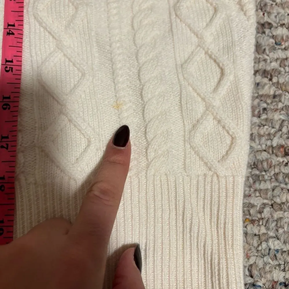 The Kooples Wool Cable Cardigan Ivory White- Size 2 (Medium) - Image 11
