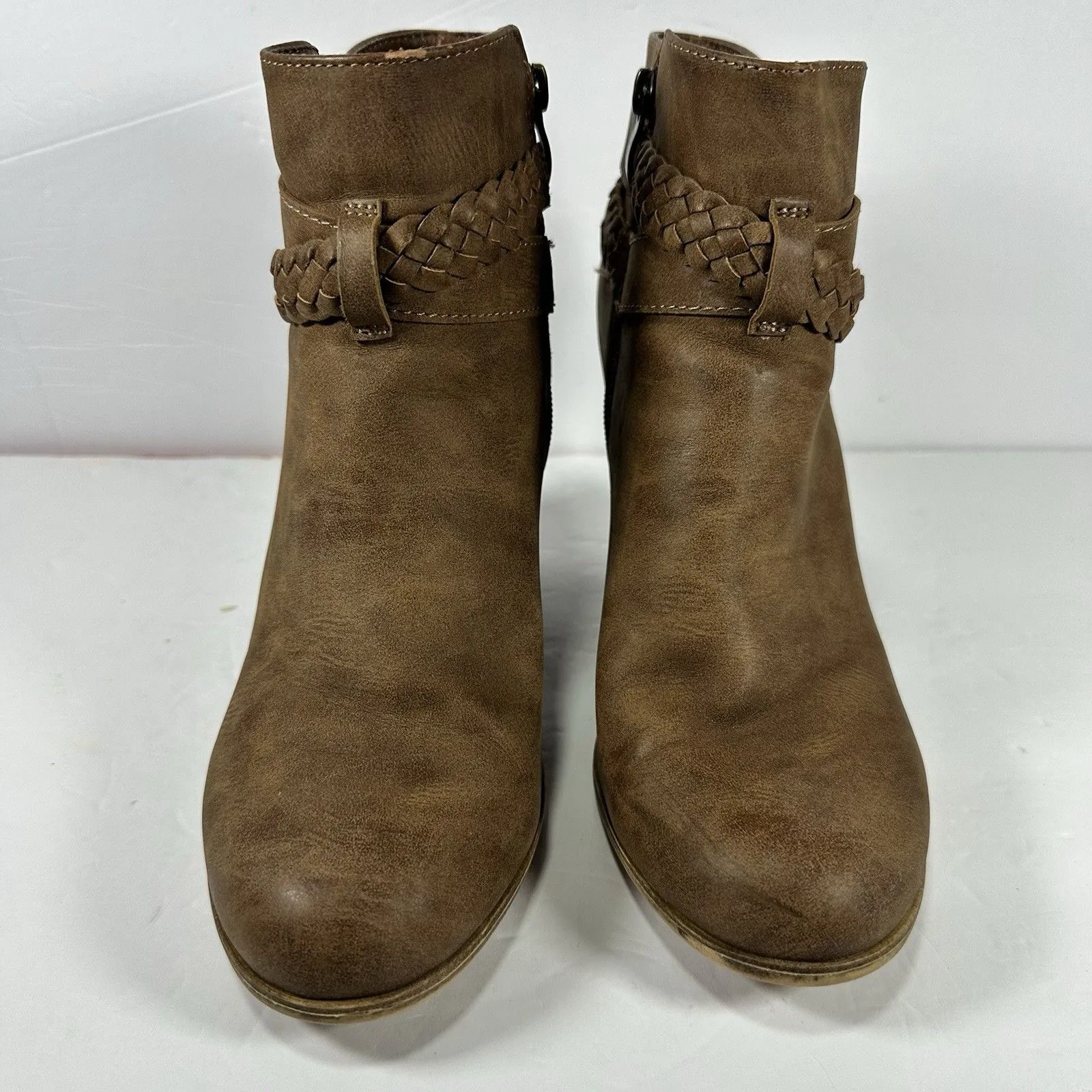 Limelight Jenelle Brown Braided Ankle Boots - Women’s Size 9 Boho Western Bootie - Image 3