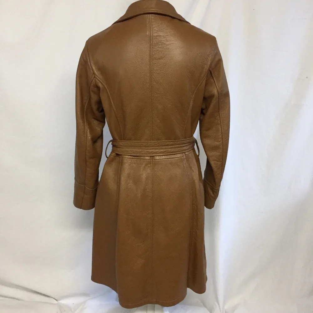 Vintage Deerskin Leather Coat Womens 34 Used RARE - Image 4