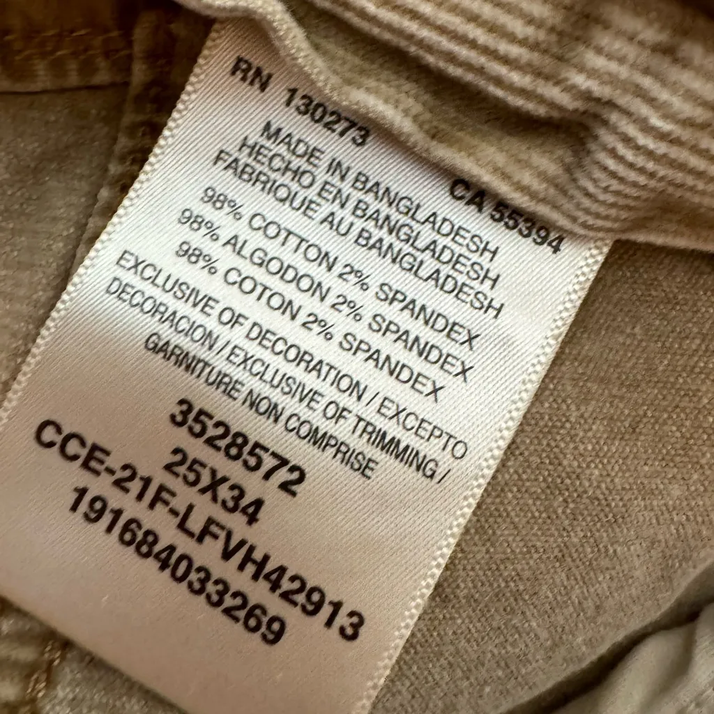 Lee Women’s Corduroy High Rise Flare Jeans size 25 25 x 34 Tan - Image 12