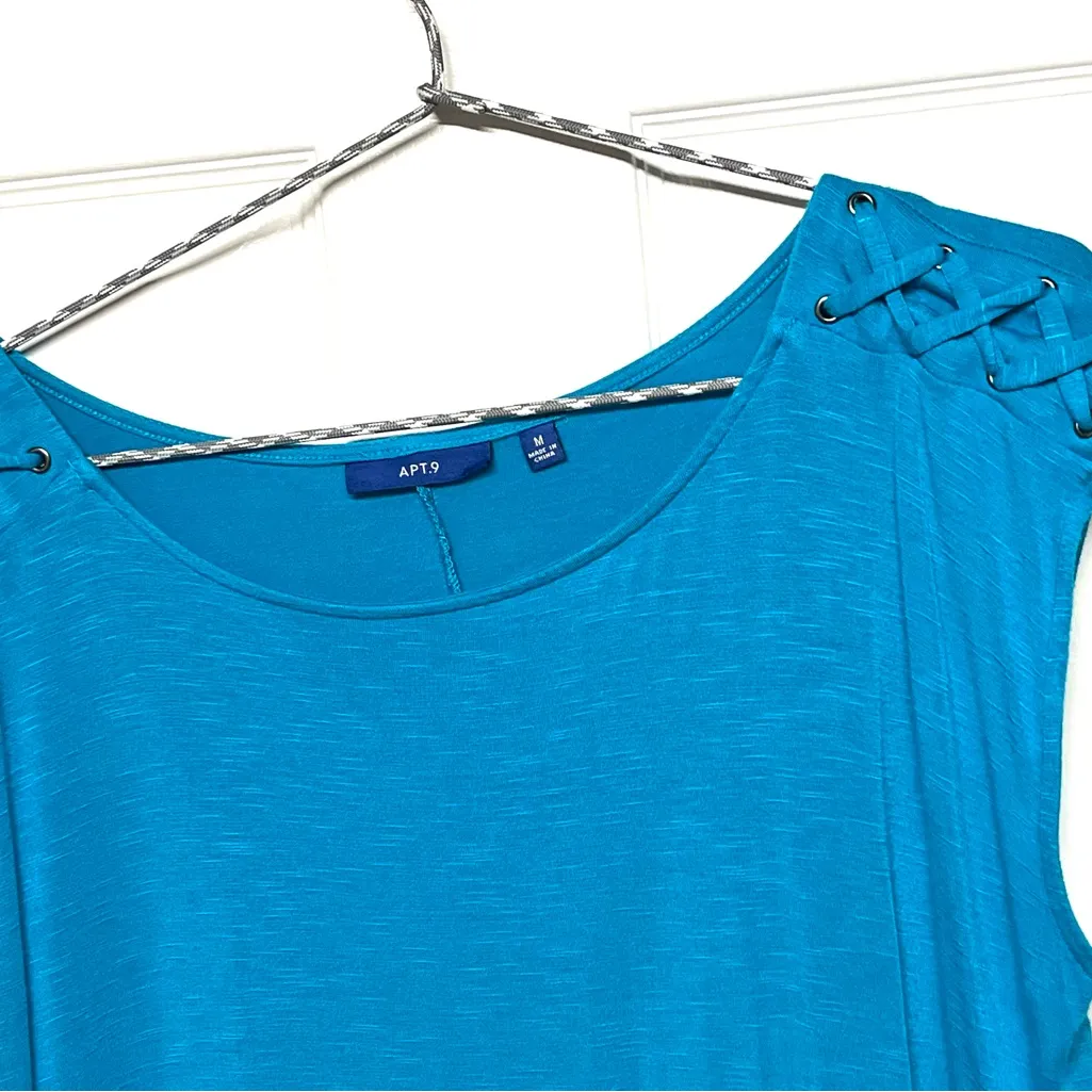 Apt. 9 Women's Teal Short Sleeve Top - Image 3