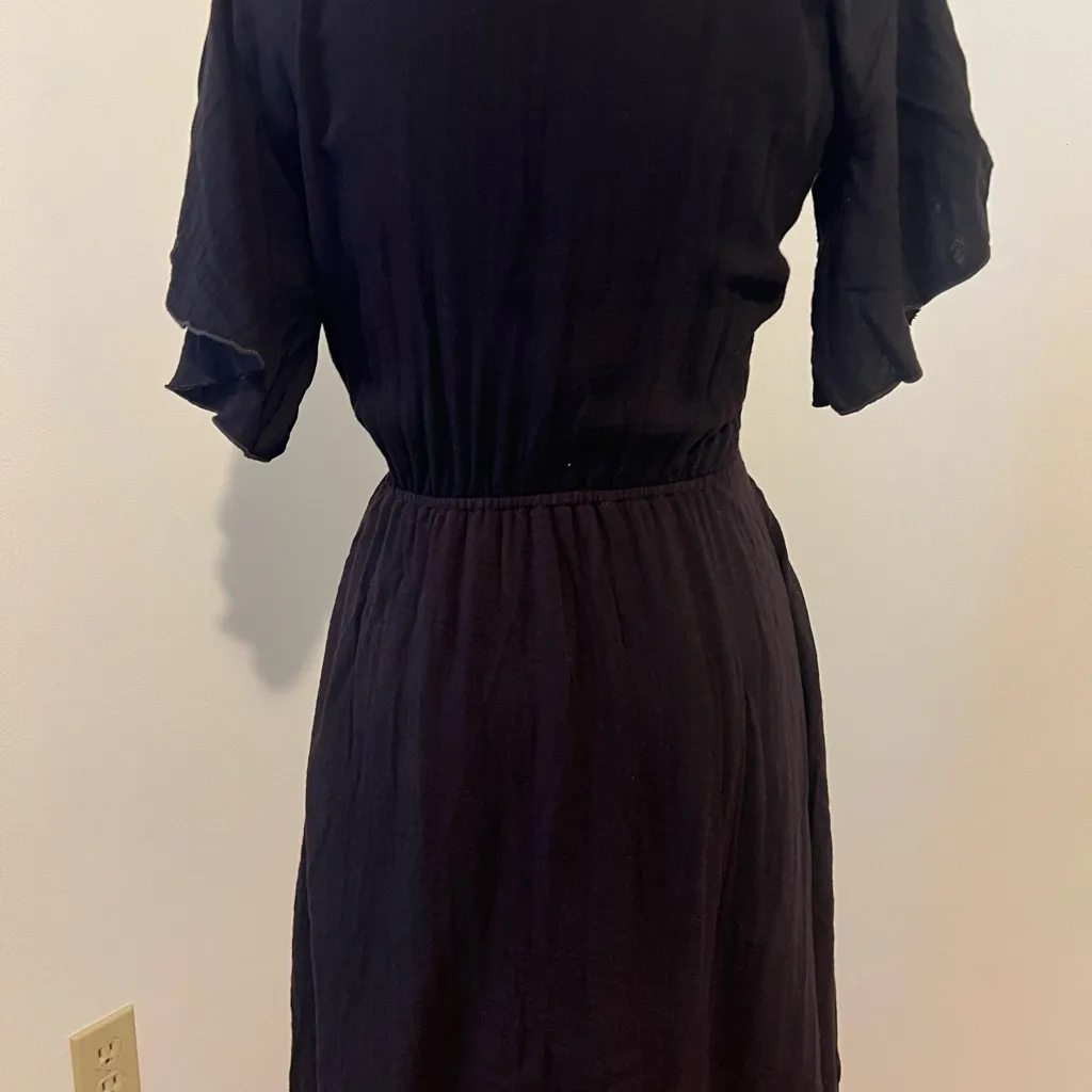 Brown Organic Cotton Bamboo Dress Black Size L - Image 4