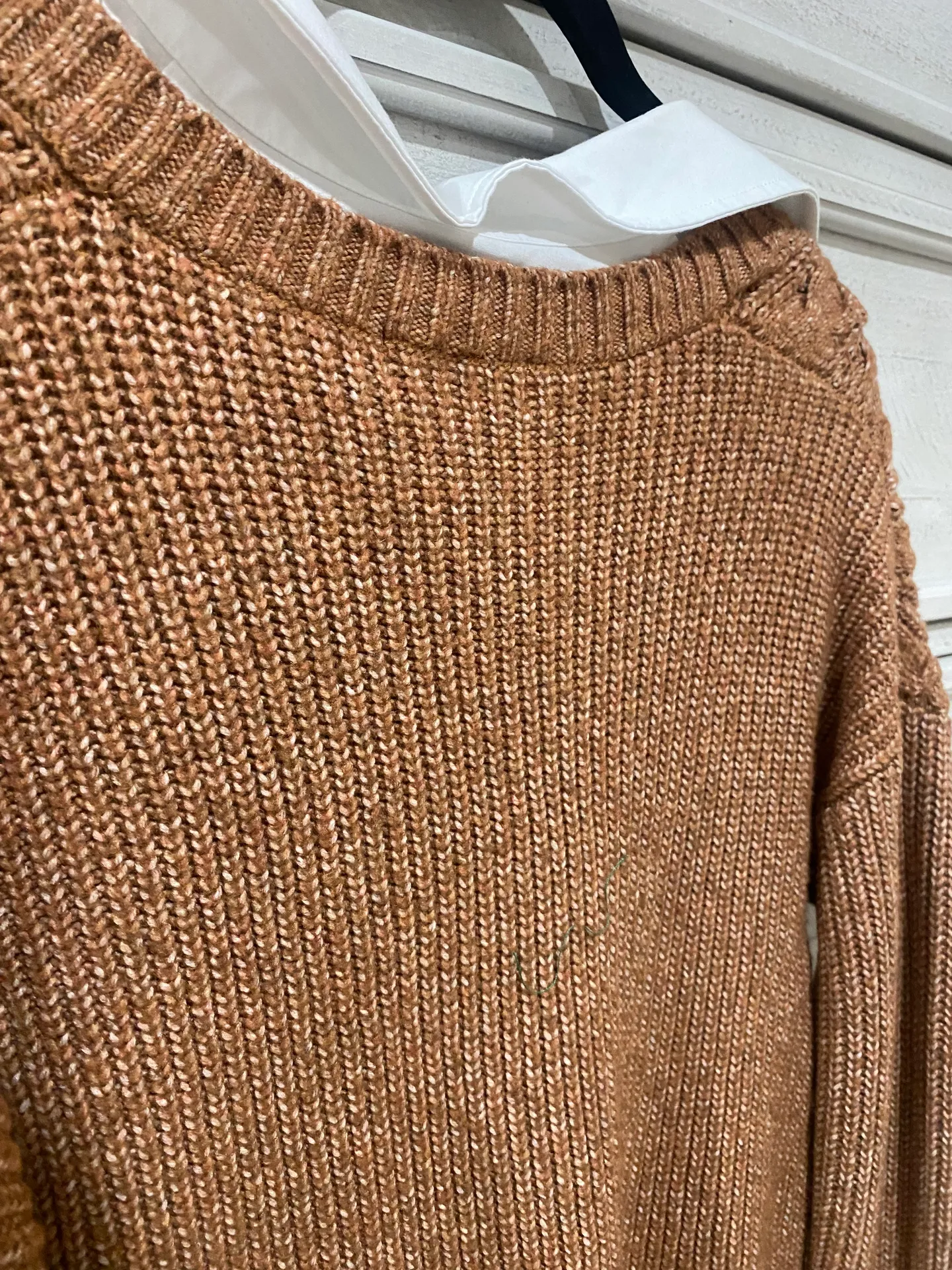 Rachel Zoe Cable Knit Collared Layered Sweater - Image 6