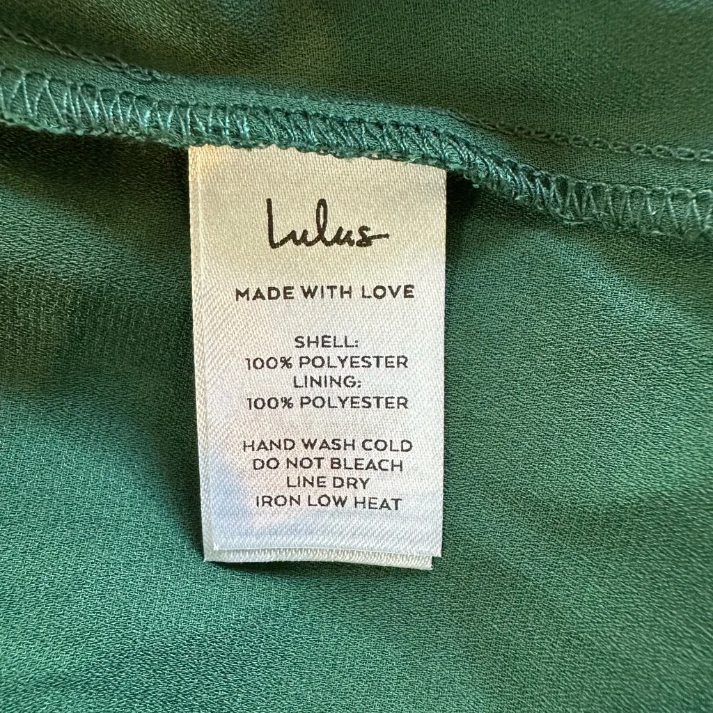 LuLu’s Remarkable Sensation Emerald Green Puff Sleeve Tiered Midi Dress Size L Size L - Image 10