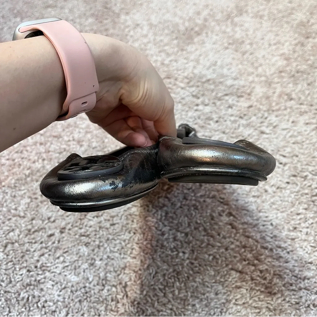 Tory Burch Metallic Flats - Image 2