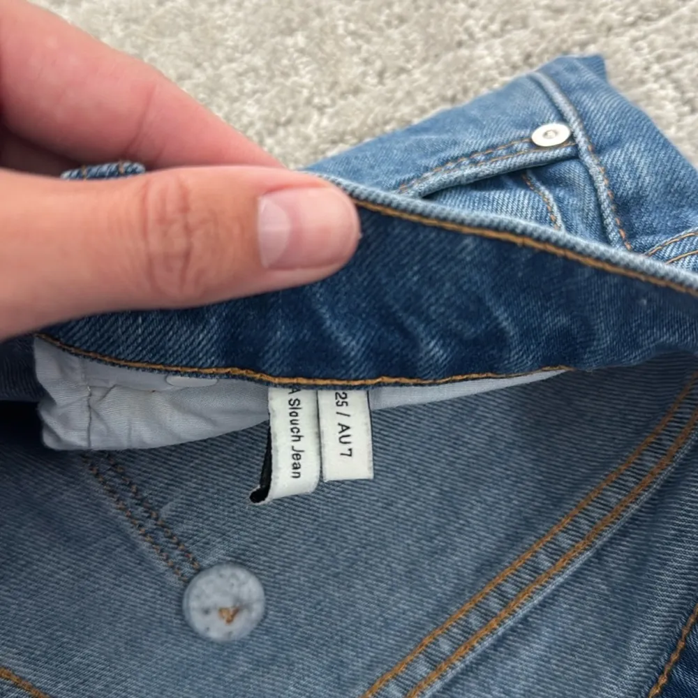 ABRAND A Slouch Jean Baggy 90’s Denim light wash jeans loose fit wide leg Blue Size 25 - Image 10