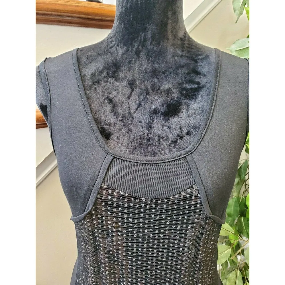 TOV Women's Solid Black Rayon Scoop Neck Sleeveless Knee Length Dress Size 40 - Image 5