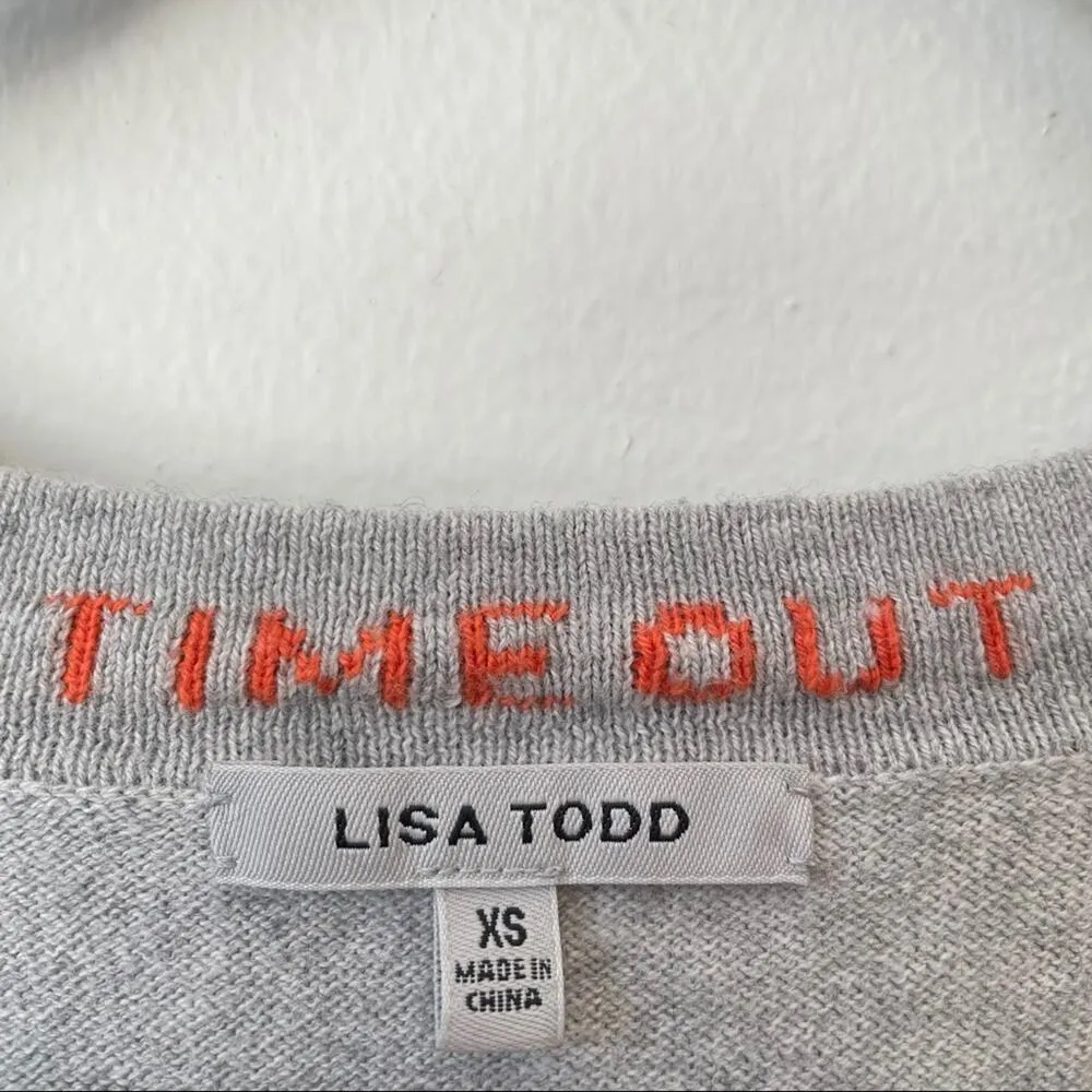 Anthropologie Lisa Todd Time Out V Neck Sweater Women's XS - Image 5