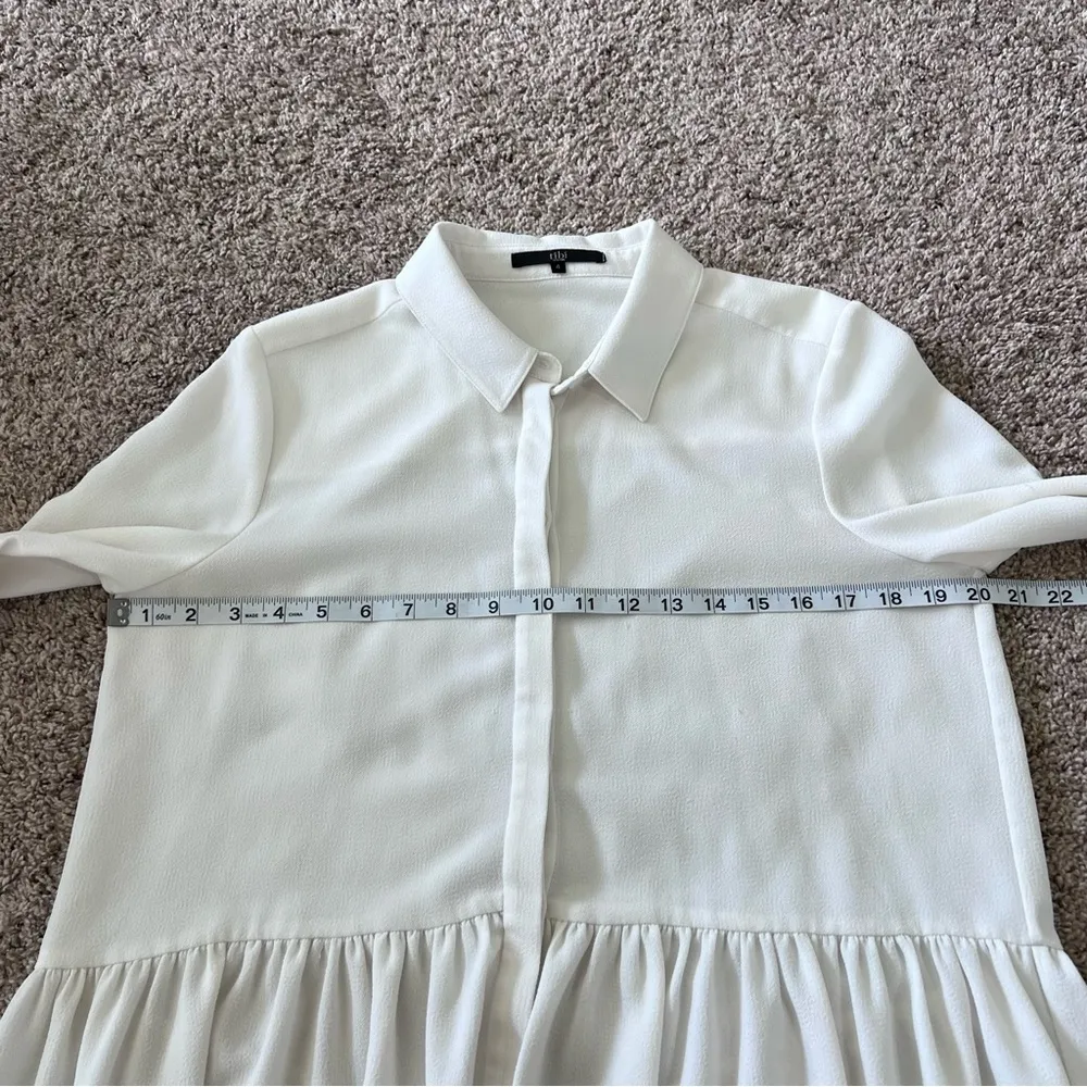 Tibi Savanna Crepe Long Sleeve Peplum Top - Image 13