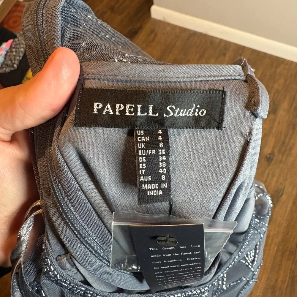 NWT Papell Studio beaded illusion dress - Image 7