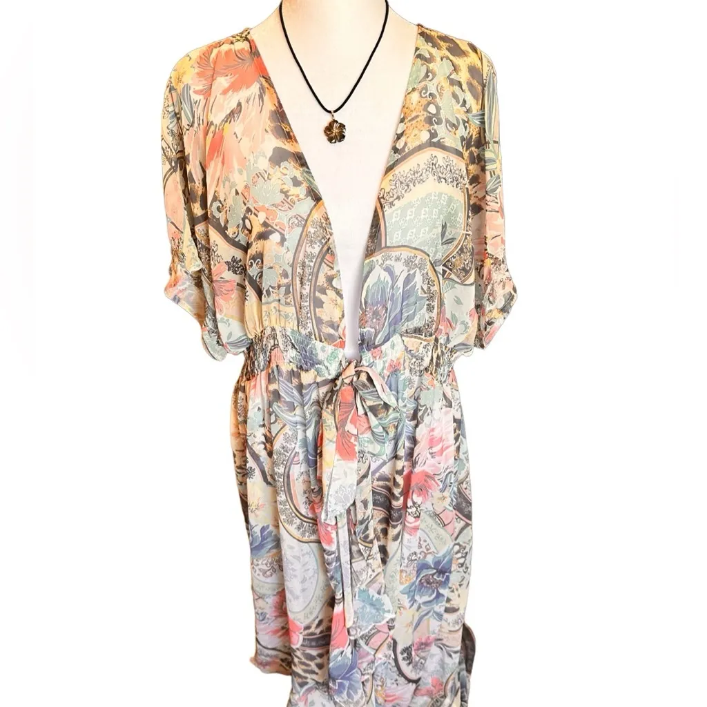 Venus Embellished Floral & Paisley Print Maxi Top NWT - Image 3