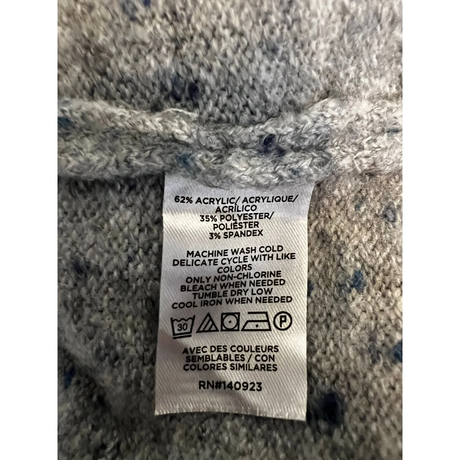 LOFT Outlet gray speckled turtleneck tunic sweater Size Large - Image 6