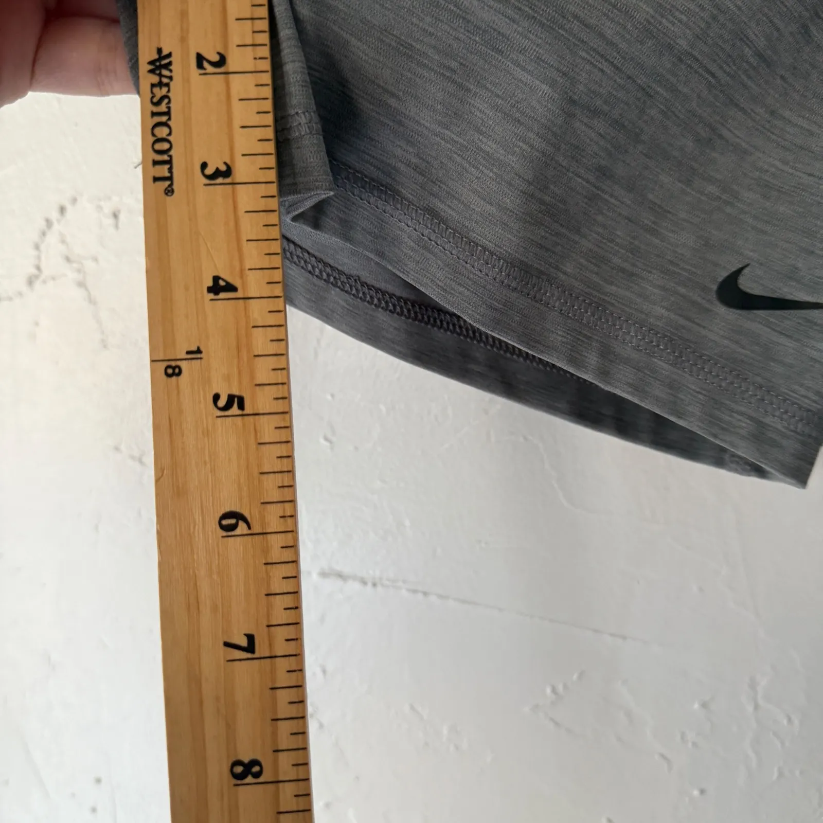 Nike Pro Dri Fit Grey Compression Shorts Women's Medium Workout Athletic - Image 4