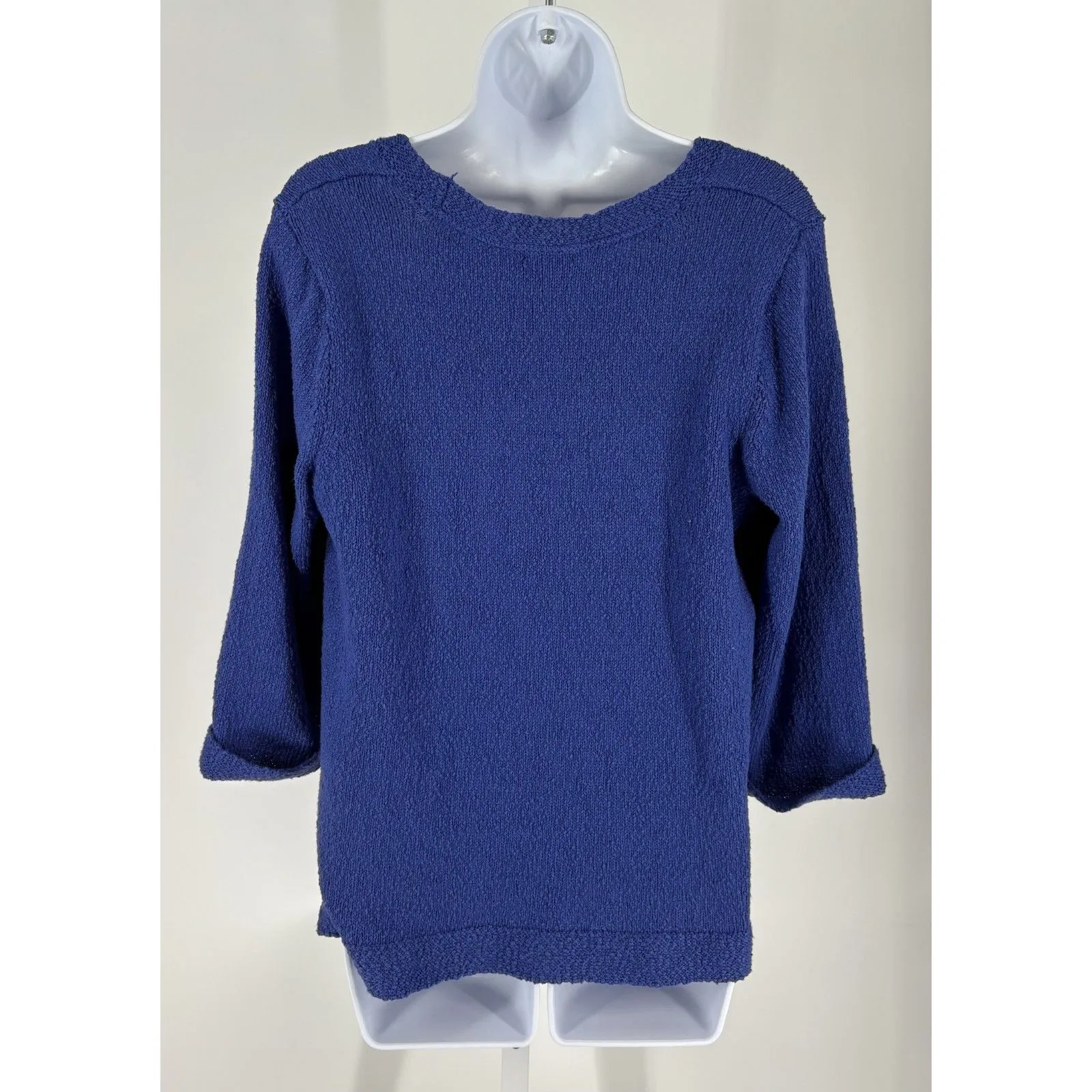 J.Jill Blue Textured Knit Sweater - Image 2