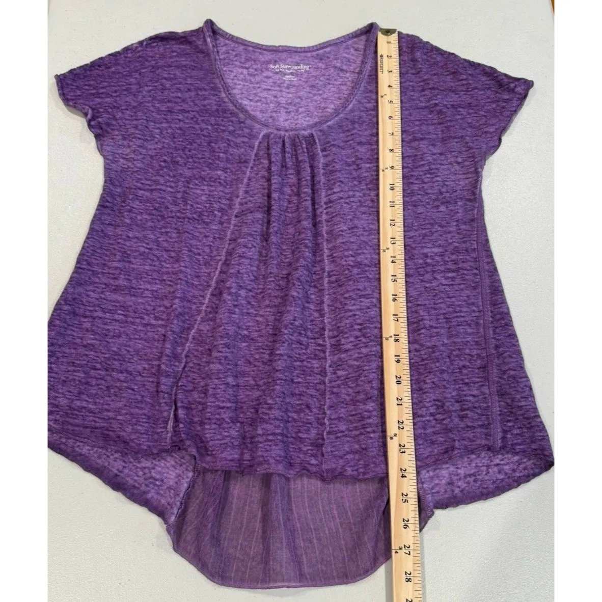 Soft Surroundings Top Womens Medium 100% Linen Travel Vacation Beach Lightweight - Image 5