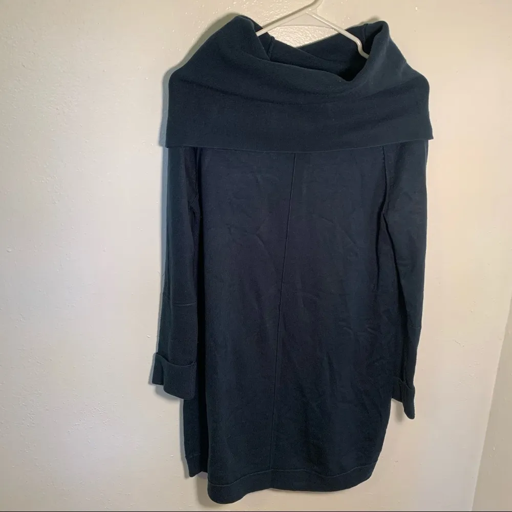 Vince Camuto Cowl Neck Sweater Dress Hunter Green - Image 4